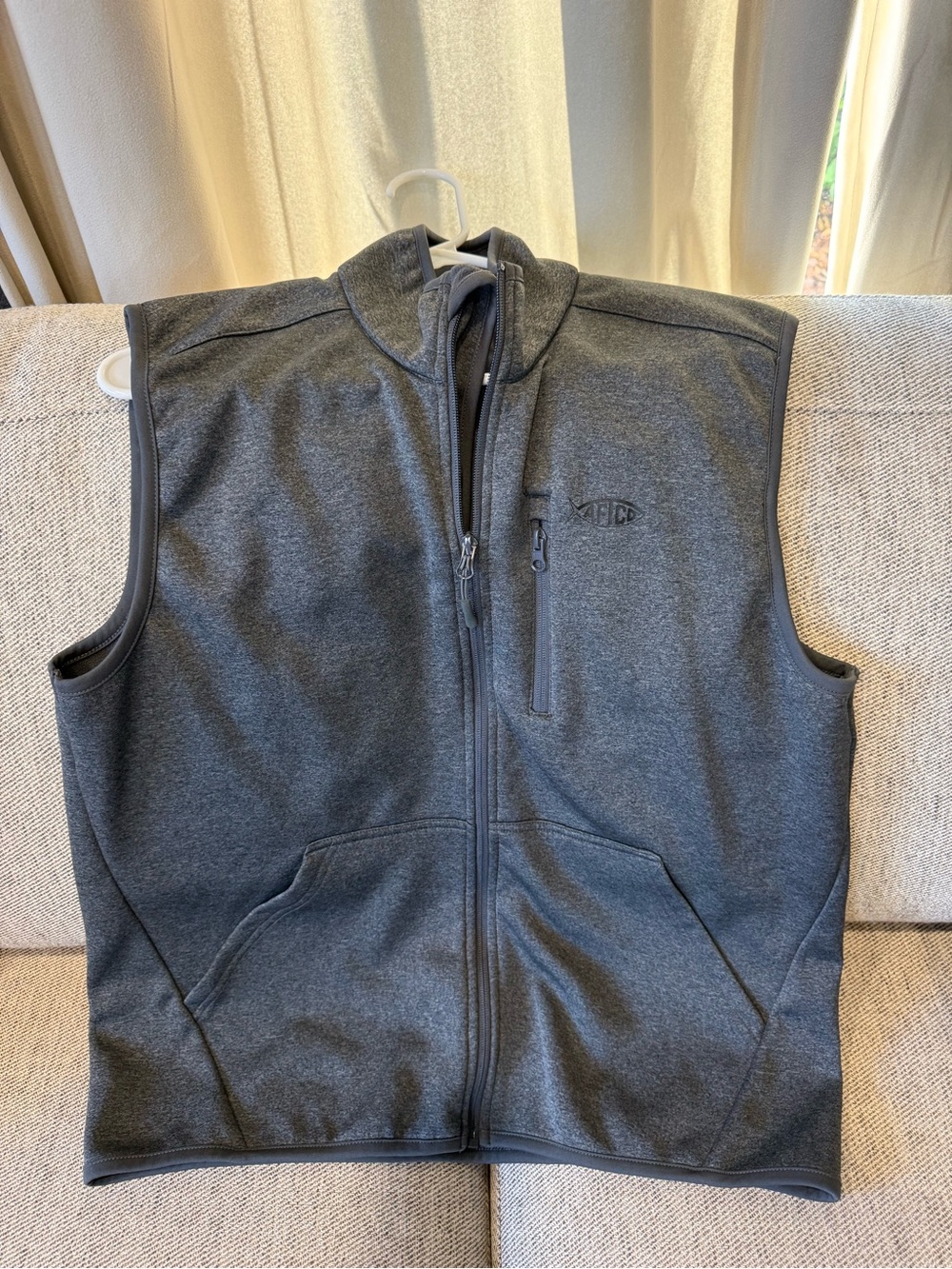 AFTCO Charcoal Full-Zip Men's Performance Vest
